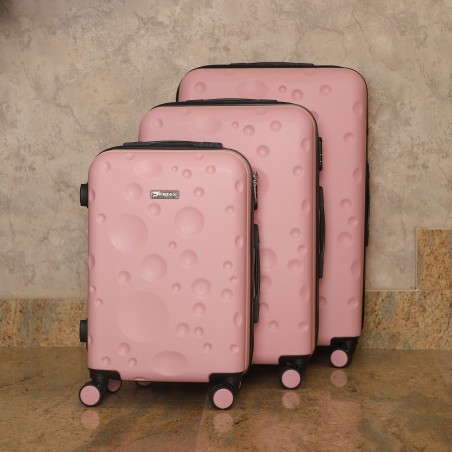 Série de 3 Valises en ABS Rose - Fenix