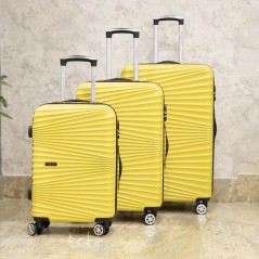 Série de 3 Valises en ABS Jaune - Tec Take