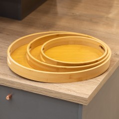 Ensemble 3 Plateaux Ovale en Bois