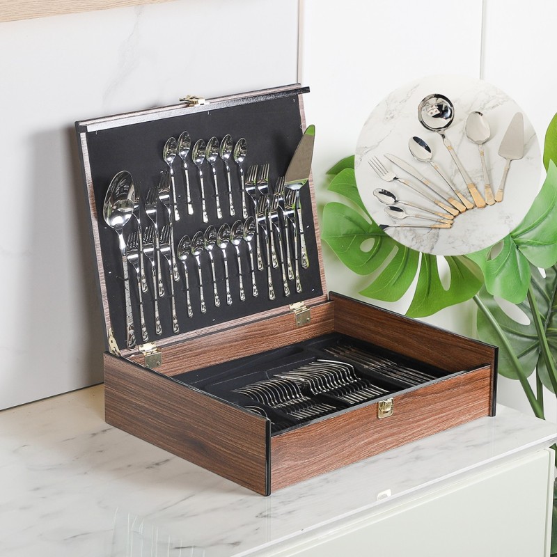 Coffret Ménagère 75 Pièces en Inox 18/10