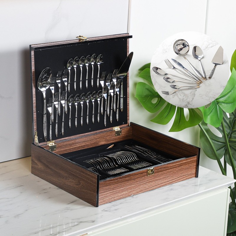 Coffret Ménagère 75 Pièces en Inox 18/10