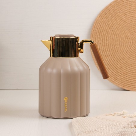 Thermos en plastique 1000ML - Beige