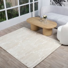 Tapis Salon en Soie 200x260 cm Greige - Hazal D4