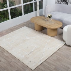 Tapis Salon en Soie 240x350 cm Gris - Hazal D4