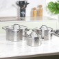 Série de 3 Faitouts en Inox 18/10