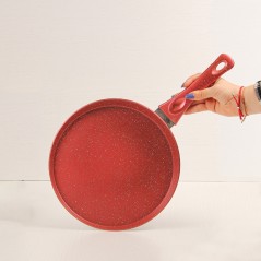 Crêpière 28 cm Rouge en Granite