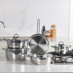 Batterie de Cuisine 9 Pièces Inox 18/10 - Vivaldi