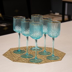 Coupe à Jus en Verre 6 pièces Bleu