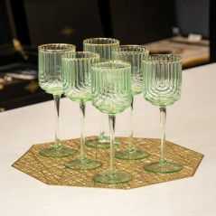 Coupe à Jus en Verre 6 pièces Vert