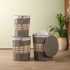 Set de 3 Paniers de Rangement en Rotin