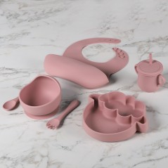 Set de Repas pour Bébé en Silcone 6 Pièces