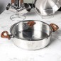 Batterie de Cuisine en Inox 18/10 - 45 Pièces Bois - Falez
