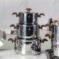 Batterie de Cuisine en Inox 18/10 - 45 Pièces Bois - Falez