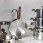 Batterie de Cuisine en Inox 18/10 - 45 Pièces Bois - Falez