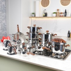 Batterie de Cuisine en Inox 18/10 - 45 Pièces - Falez