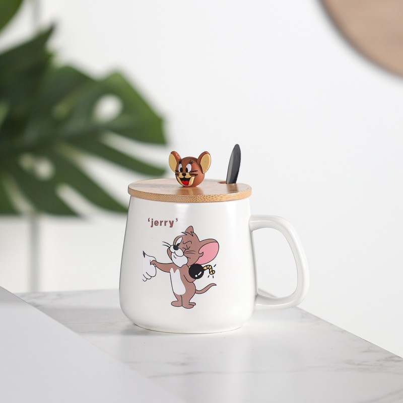 Tasse à café en céramique avec cuillère 400ML Tasse à café en céramique avec cuillère 400ML