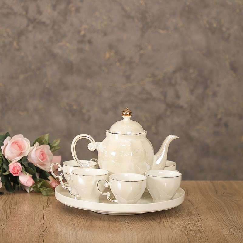 Service à Café en Porcelaine 9 Pièces