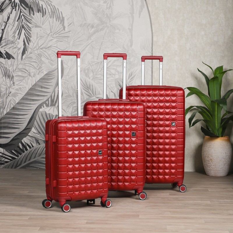 Série de 3 Valises en ABS Rouge - ABM