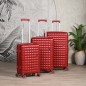 Série de 3 Valises en ABS Rouge - ABM