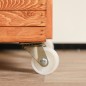Étagère de Rangement en Bois 4 Niveaux avec Roues