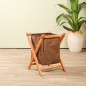 Mini Corbeille en Tissu avec Structure en Bois