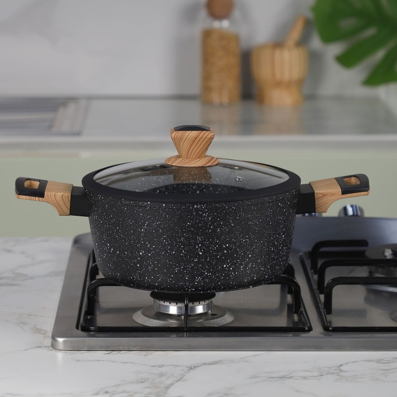 Faitout en Granite 24 cm Avec Couvercle - SIZAR Faitout en Granite 24 cm Avec Couvercle - SIZAR