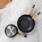 Série de 3 Poêles en Granite Manche en Bois - SIZAR