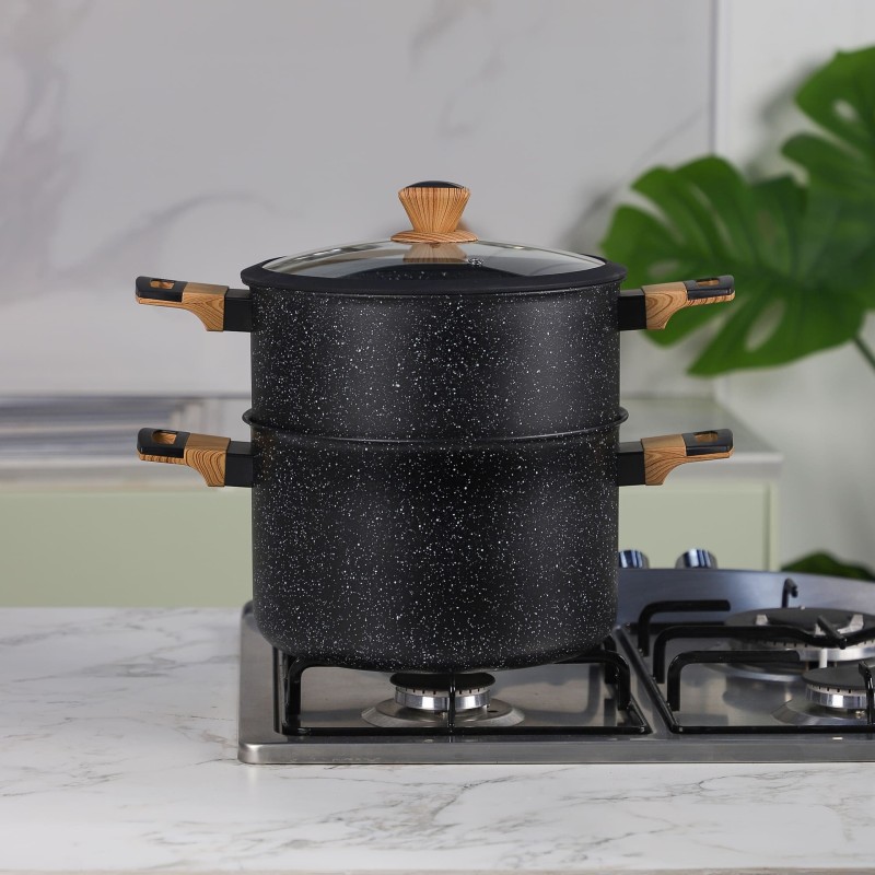 Couscoussier en Granite 26 cm avec Couvercle - SIZAR Couscoussier en Granite 26 cm avec Couvercle - SIZAR