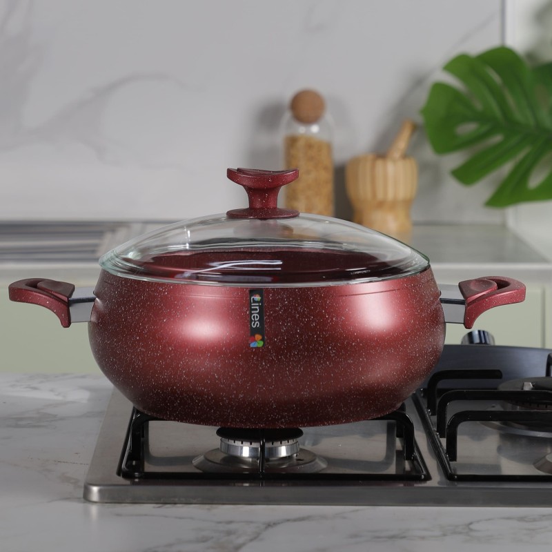 Faitout en Granite 28 cm Avec Couvercle - Lines Faitout en Granite 28 cm Avec Couvercle - Lines