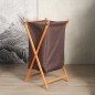 Panier à Linge Pliable en Bois - Marron Panier à Linge Pliable en Bois - Marron