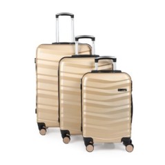 Série de 3 valises ABS Doré