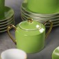 Service à Café 29 Pièces en Porcelaine Vert