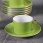 Service à Café 29 Pièces en Porcelaine Vert