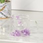 Mug en Verre avec Motif Fleur 400ML