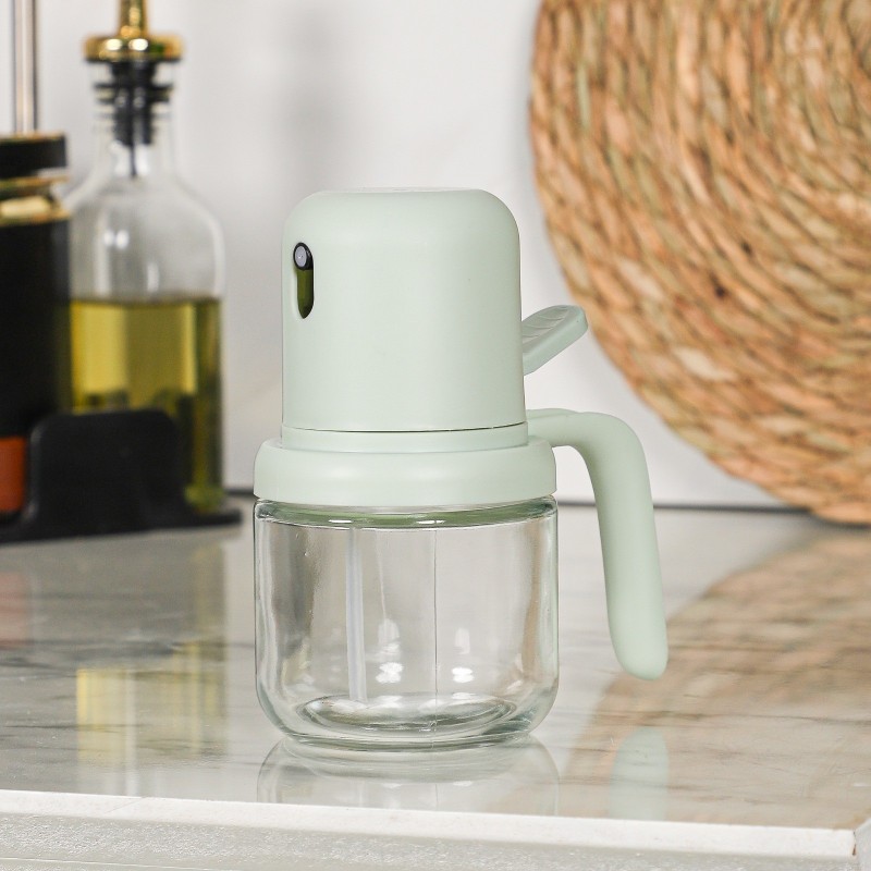 Spray Huile en Verre avec Poignée 180ml Vert
