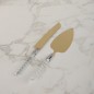Set Couteau et Pelle à Gâteau avec Manche Doré Set Couteau et Pelle à Gâteau avec Manche Doré
