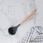 Louche en Silicone avec Manche en Bois Louche en Silicone avec Manche en Bois