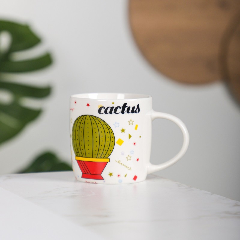 Mug à Café en Céramique 350ML Motif Cactus