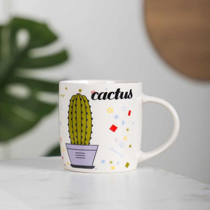 Mug à Café en Céramique 350ML Motif Cactus