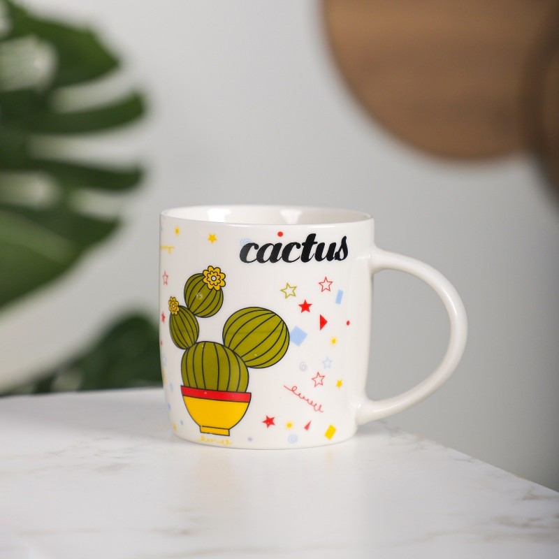 Mug à Café en Céramique 350ML Motif Cactus