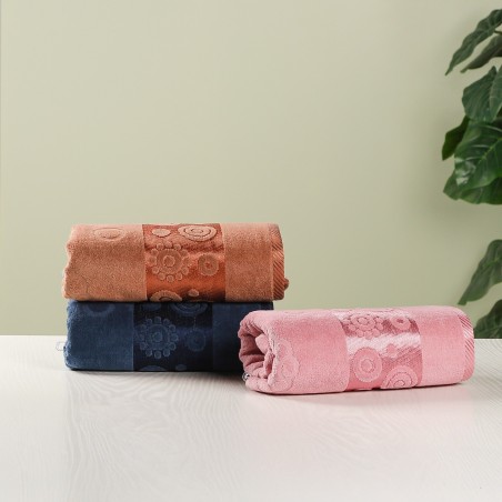 Pack de 3 Serviettes en Coton 50x90 cm - Soleil