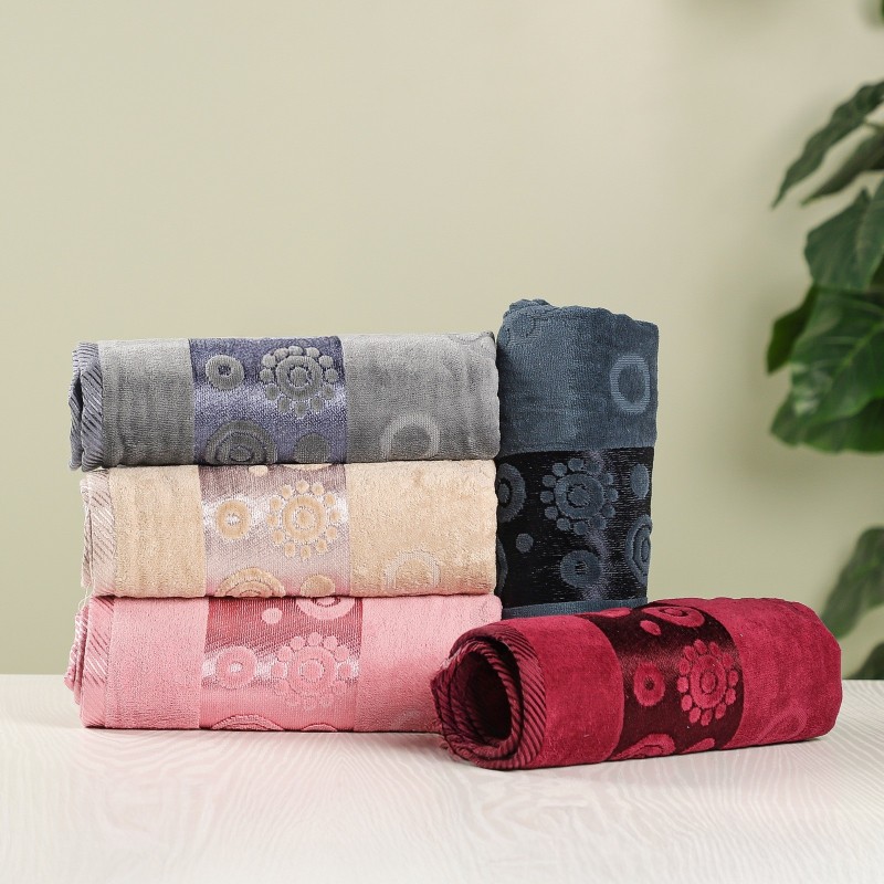 Pack de 5 Serviettes en Coton 50x90 cm - Soleil Pack de 5 Serviettes en Coton 50x90 cm - Soleil