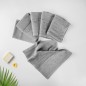 Lot de 6 Serviettes 30x30 cm Gris - Moya