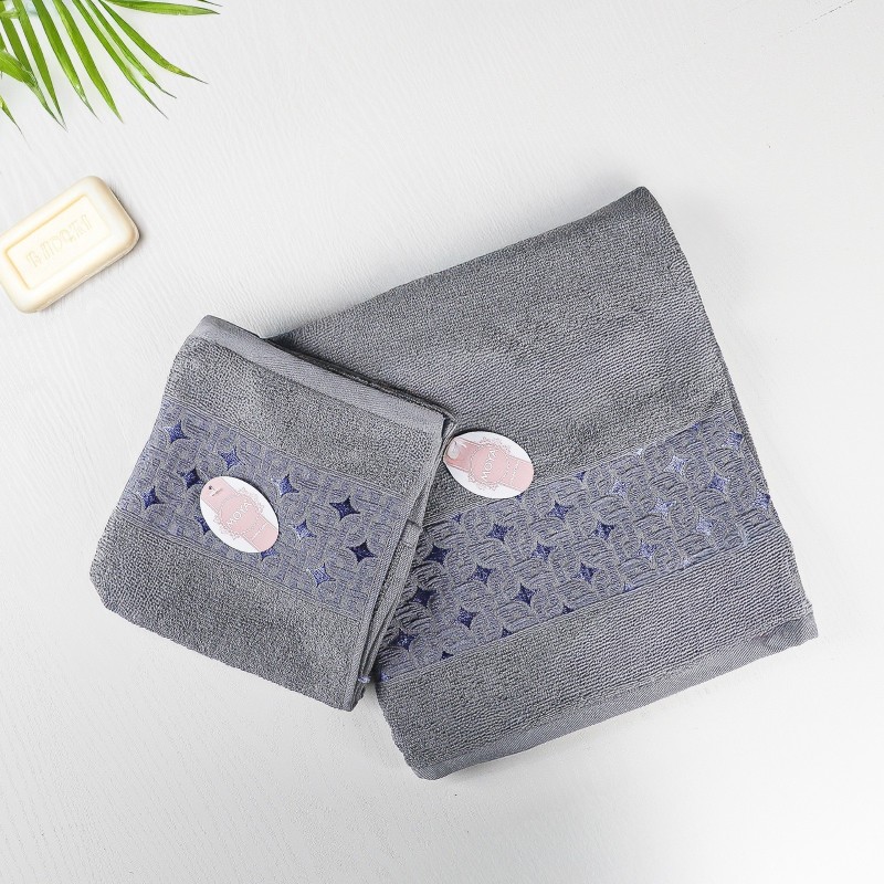 Ensemble de 2 Serviettes Gris D2- Moya
