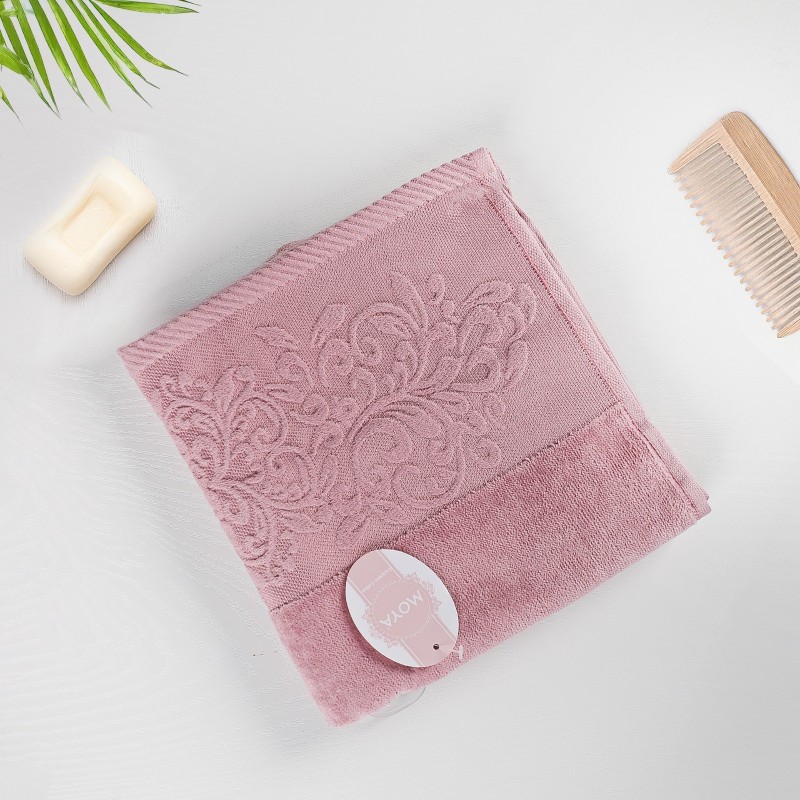 Serviette de Visage 50×90 cm Rose - Moya Serviette de Visage 50×90 cm Rose - Moya