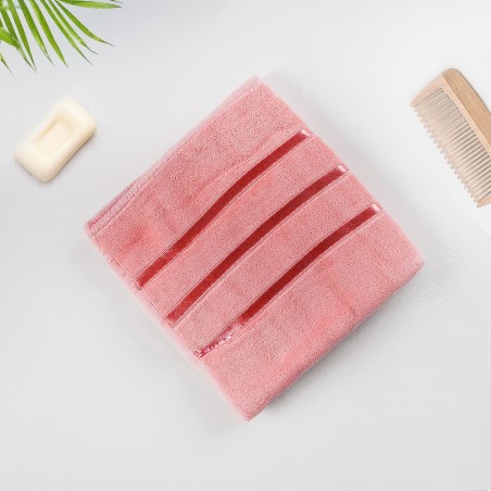 Serviette de Visage 50×90 cm Saumon - Moya