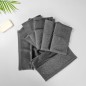 Lot de 6 Serviettes 30x50 cm Gris Foncé - Moya
