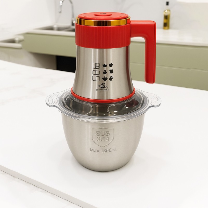 Hachoir inox 3L 700W Rouge - Golden House Hachoir inox 3L 700W Rouge - Golden House