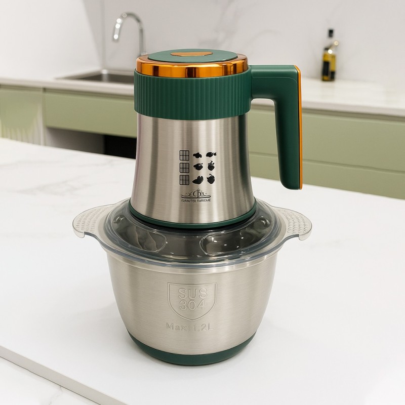 Hachoir inox 3L 700W Vert - Golden House Hachoir inox 3L 700W Vert - Golden House