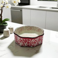 Plat rond 13 cm en céramique émaillée